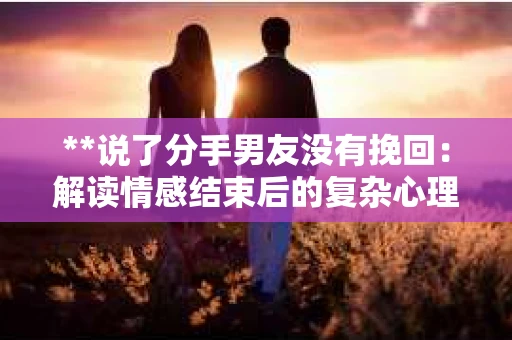 **说了分手男友没有挽回：解读情感结束后的复杂心理与现实**