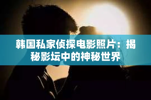 韩国私家侦探电影照片：揭秘影坛中的神秘世界