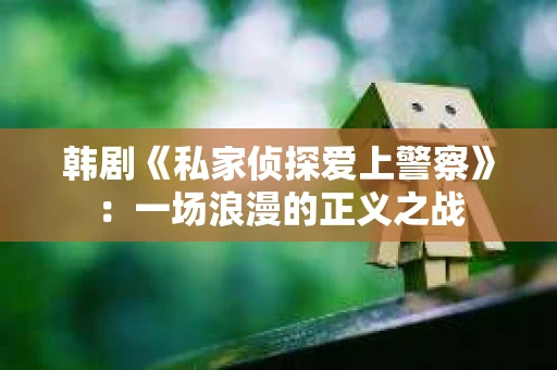 韩剧《私家侦探爱上警察》：一场浪漫的正义之战