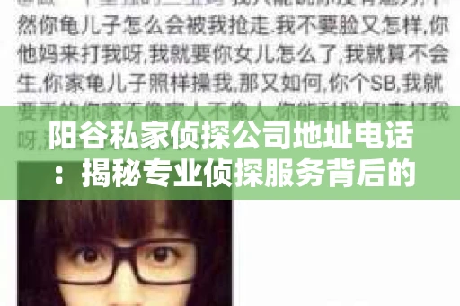 阳谷私家侦探公司地址电话：揭秘专业侦探服务背后的故事