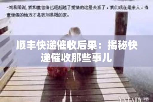 顺丰快递催收后果：揭秘快递催收那些事儿