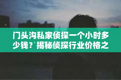 门头沟私家侦探一个小时多少钱？揭秘侦探行业价格之谜