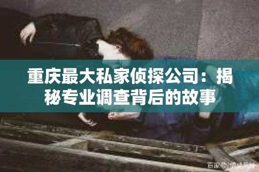 重庆最大私家侦探公司：揭秘专业调查背后的故事