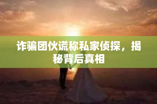 诈骗团伙谎称私家侦探，揭秘背后真相