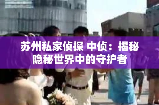 苏州私家侦探 中侦：揭秘隐秘世界中的守护者