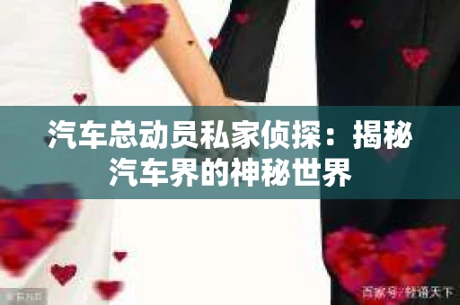 汽车总动员私家侦探：揭秘汽车界的神秘世界