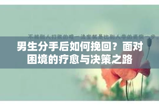男生分手后如何挽回?面对困境的疗愈与决策之路 男生分手后如何挽回?面对困境的疗愈与决策之路