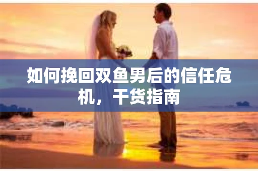 如何挽回双鱼男后的信任危机，干货指南