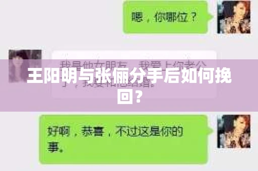 王阳明与张俪分手后如何挽回？